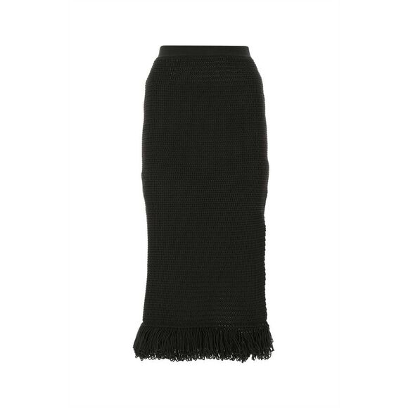 Bottega Veneta Women Dark Brown Cotton Skirt